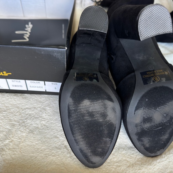 Lulus black suede over the knee high heel boot - Picture 5 of 5